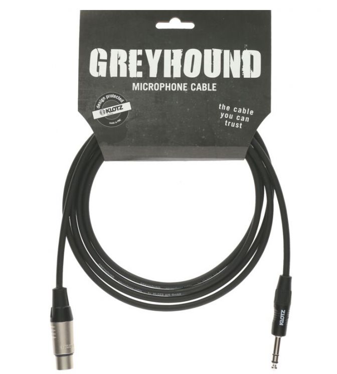GRG1FP06.0 Greyhound Кабель микрофонный XLRf-6.35мм, 6м, Klotz