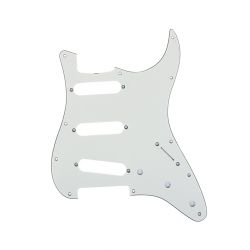 MX1388AW Защитная накладка гитары Fender Stratocaster SSS, 3 слоя, белая, Musiclily