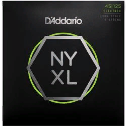 D`Addario NYXL45125  Струны для пятиструнной бас гитары Long, Light/ Medium, 45-125