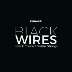 440100 Black Wires Комплект струн для электрогитары, никелированные, с покрытием, 9-42, Pyramid