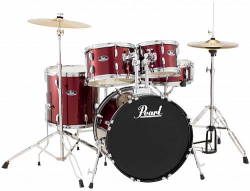 Pearl RS505C/ C91  ударная установка из 5-ти барабанов, цвет Red Wine, стойки и тарелки в комплекте
