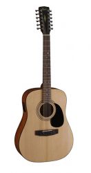 AD810-12E-OP Standard Series Электро-акустическая гитара, 12-струнная, цвет натуральный, Cort