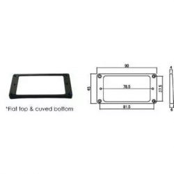 Hosco H-MR-1FI  рамка для нэкового хамбакера, flat top & curved bottom, ivory, пластик