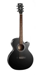 SFX-ME-BKS SFX Series Электро-акустическая гитара, с вырезом, черная, Cort