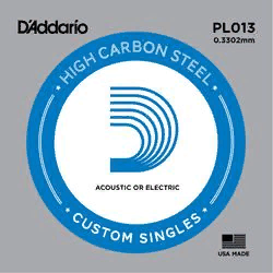D`Addario PL013  отдельная струна 0,013", обычная сталь
