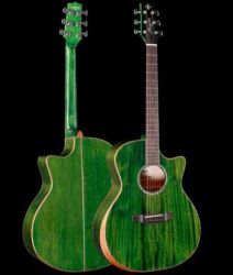 MGC-02 Акустическая гитара, с вырезом, зеленая, Magna