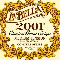 2001MED-BULK Струны для классической гитары, 144 комплекта, сред. натяжение, посеребренные, La Bella