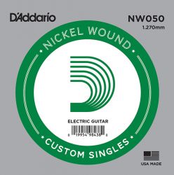 NW050 Nickel Wound Отдельная струна для электрогитары, никелированная, .050, D'Addario