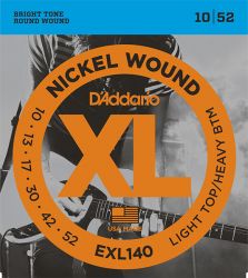 EXL140 XL NICKEL WOUND Light Top/Heavy Bottom 10-52 D`Addario