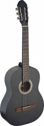 STAGG C440 M BLK - классическая гитара, размер 4/4, верхняя дека, задняя дека и обечайка: липа, гриф: композитный орех, накладка: палисандр, цвет: черный