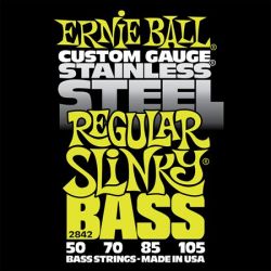 P02842 Stainless Steel Regular Slinky  50-105,  Ernie Ball