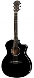 TAYLOR 214CE-BLK DLX электроакустическая гитара, цвет чёрный, в комплекте...
