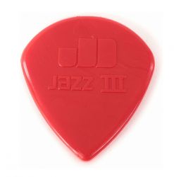 47P3N Nylon Jazz III Медиаторы 6шт, 1,38мм, красные, Dunlop