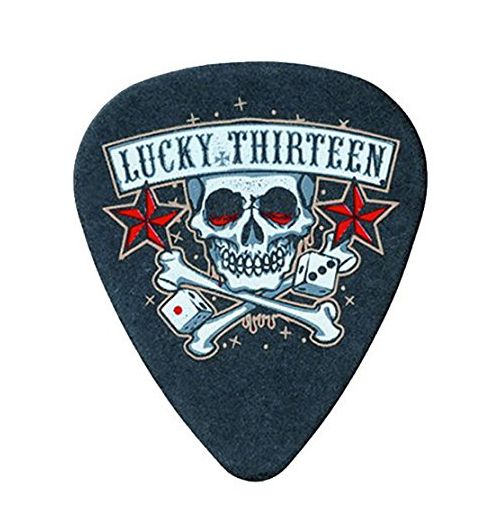 L11R1.00 Lucky 13 Skull Dice Медиаторы 36 шт., толщина 1,0мм, Dunlop