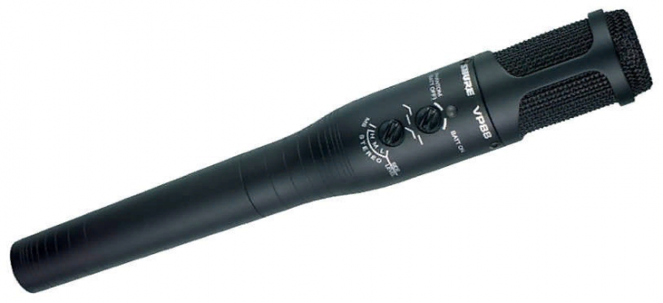 SHURE VP88 Конденсаторный стереомикрофон 2 капсюля, 40-20000 Гц, Max.SPL 129 дБ, переключатель спада в области НЧ, ветрозащита, поворотный держатель