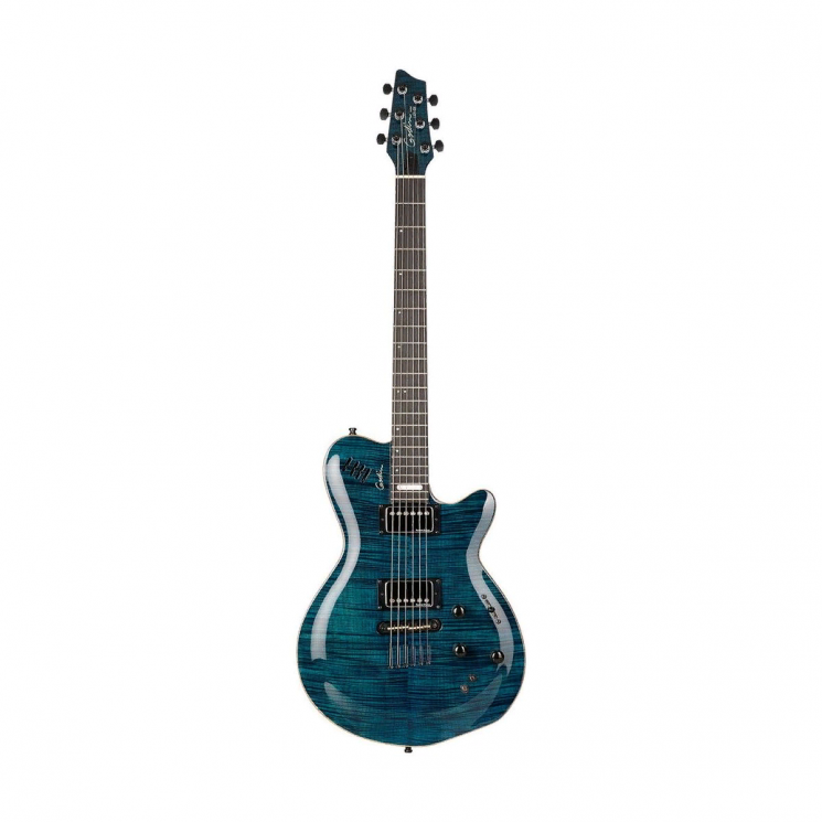 Godin LGX SA Trans Blue Flame 3A  MIDI-гитара, цвет - синий, прозрачный