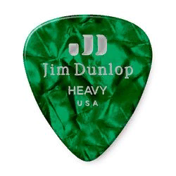 Dunlop 483P12HV Celluloid Green Pearloid Heavy 12Pack  медиаторы, жесткие, 12 шт.