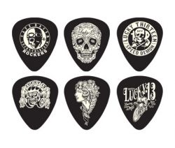 L13CP1.0 Lucky 13 C Медиаторы 6шт, толщина 1,0мм, Dunlop