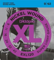 EXL120 XL NICKEL WOUND Super Light 9-42 D`Addario