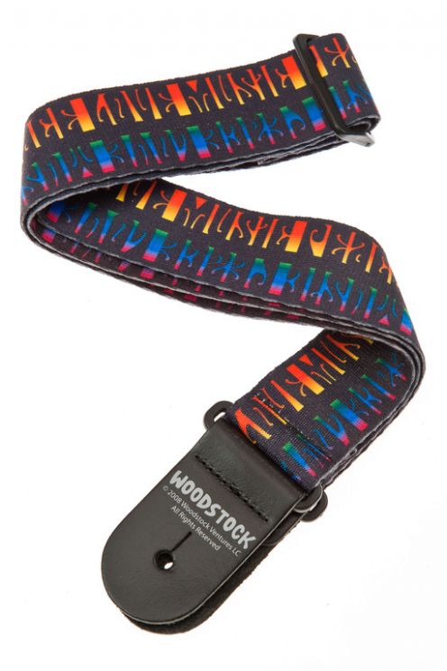 50W02 Woodstock Ремень для гитары, рисунок «Peace, Love, and Music», Planet Waves