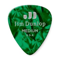 Dunlop 483P12MD Celluloid Green Pearloid Medium 12Pack  медиаторы, средние, 12 шт.