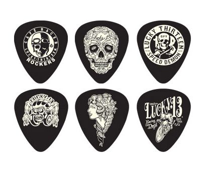 L13CP.73 Lucky 13 C Медиаторы 6шт, толщина 0,73мм, Dunlop