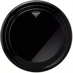 Remo PR-1420-00  20"Powerstroke Pro, ebony пластик для бас барабана однослойный, чёрный, с демп. кольцом