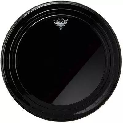 Remo PR-1420-00  20"Powerstroke Pro, ebony пластик для бас барабана однослойный, чёрный, с демп. кольцом