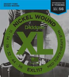 EXL117 XL NICKEL WOUND  Meduim Top/Extra Heavy Bottom 11-56 D`Addario