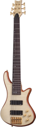 Бас-гитара SCHECTER STILETTO CUSTOM-6 NAT - бас-гитара 6-струнная. 24 лада, корпус красное дерево с топом из волнистого клёна, гриф: клён/орех, на болтах, накладка: палисандр, звукосниматели: HH, EMG 40HZ