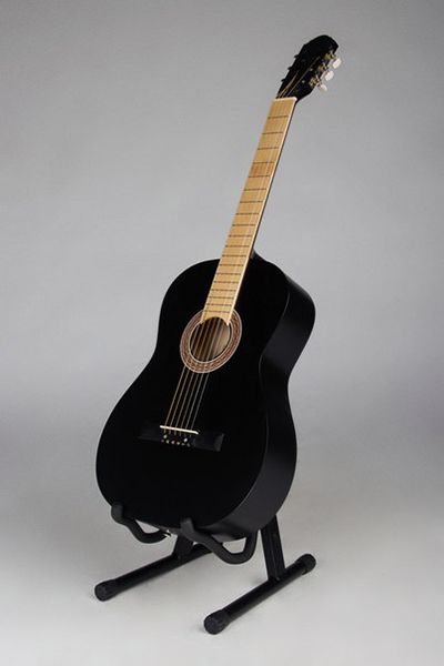 ML-CM1-BK Классическая гитара, матовая, черная, MiLena-Music