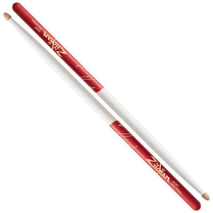 ZILDJIAN Z5AACWDR 5A ACORN WHITE w/ RED DIP