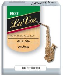 D`ADDARIO WOODWINDS RJC10MD La Voz Alto Saxophone Reeds, MED, 10 BX