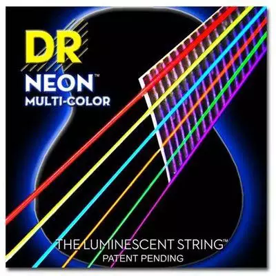 DR Strings NMCA-12  Струны для акустической гитары Multi-Color Coated Acoustic 12-54 Medium, цветные