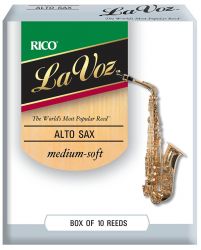 D`ADDARIO WOODWINDS RJC10MS La Voz Alto Saxophone Reeds, MSFT, 10 BX