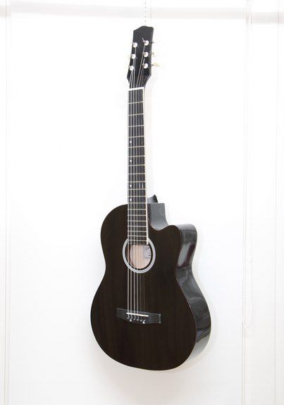 H-324-BK Акустическая гитара, с вырезом, черная, Амистар