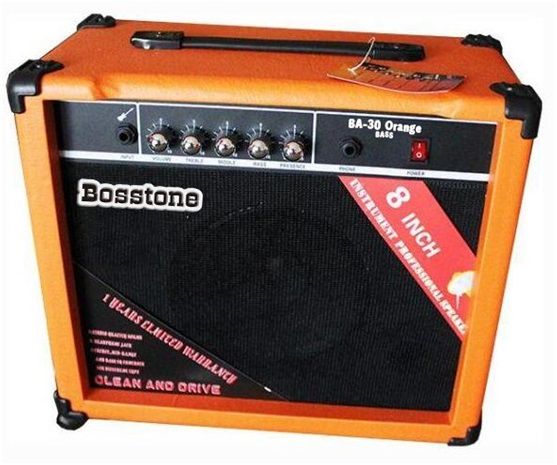 Bosstone BA-30W Orange Комбоусилитель для бас гитары: Мощность - 30 Ватт, Динамик 8"