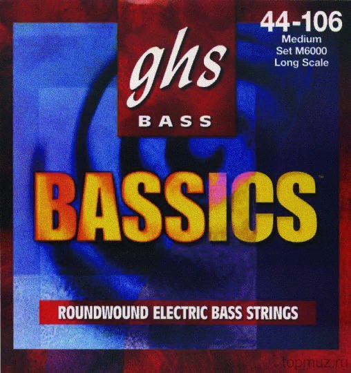 M6000 Bassics Комплект струн для 4-струнной бас-гитары GHS