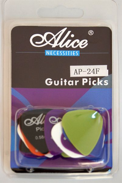 AP-24F Медиаторы, нейлон, матовые, 24шт, Alice