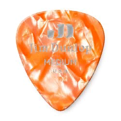 Dunlop 483P08MD Celluloid Orange Pearloid Medium 12Pack  медиаторы, средние, 12 шт.