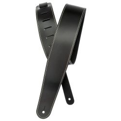 PLANET WAVES 25LS00-DX CLASSIC LEATHER STRAP WITH CONTRAST STITCH BLACK