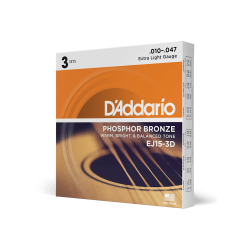 Струны для акустической гитары D'ADDARIO EJ15 -3D