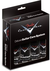 FENDER® Custom Shop Deluxe Guitar Care System, 4 Pack, Black