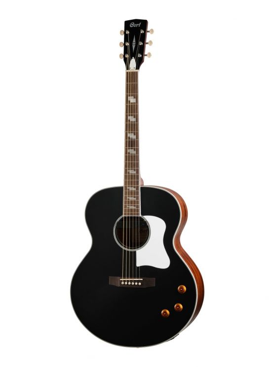 CJ-Retro-VBM-bag CJ Series Электро-акустическая гитара, черная, с чехлом, Cort