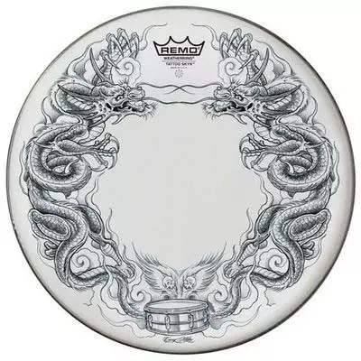 Remo TT-0814-AX-T06  14" Tattoo Skyn, пластик для барабана, дракон