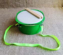 MD-CD20G Детский барабан 20 см, зеленый, Музыка Детям