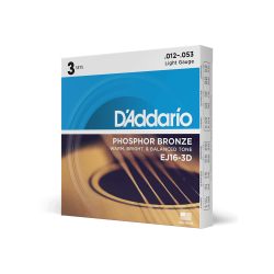 Струны для акустической гитары D'ADDARIO EJ16 -3D