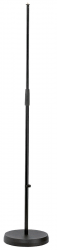 K&M 26000-300-55  микрофонная стойка прямая с круглым основанием, черная, 870-1565 мм
