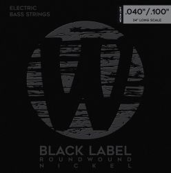 Warwick 41210 ML4  струны для бас-гитары, Black Label, 40-100, никель