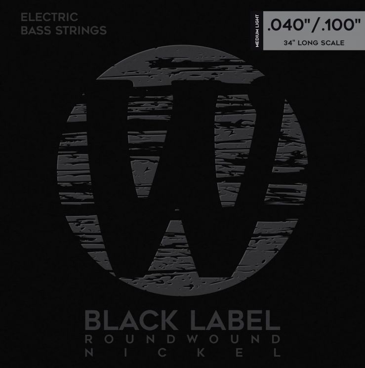 Warwick 41210 ML4  струны для бас-гитары, Black Label, 40-100, никель